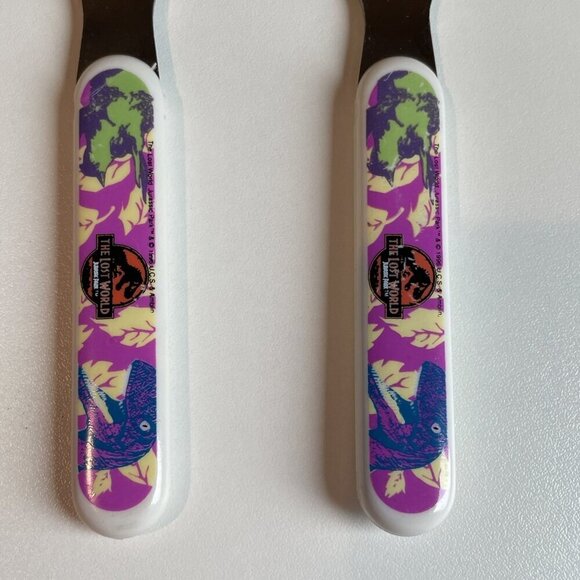 Vintage 1996 Zak Designs Jurassic Park The Lost World Child's Fork & Spoon RARE - Picture 3 of 6